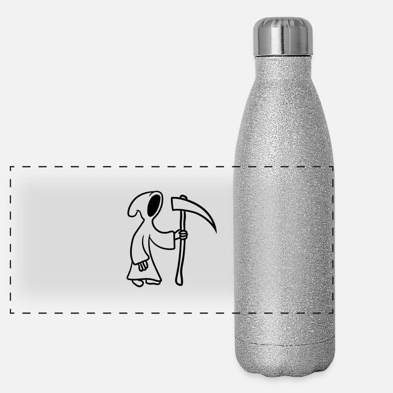 Mort de dessin animé comique avec faux Gourde isotherme panoramique pailletée 500 ml