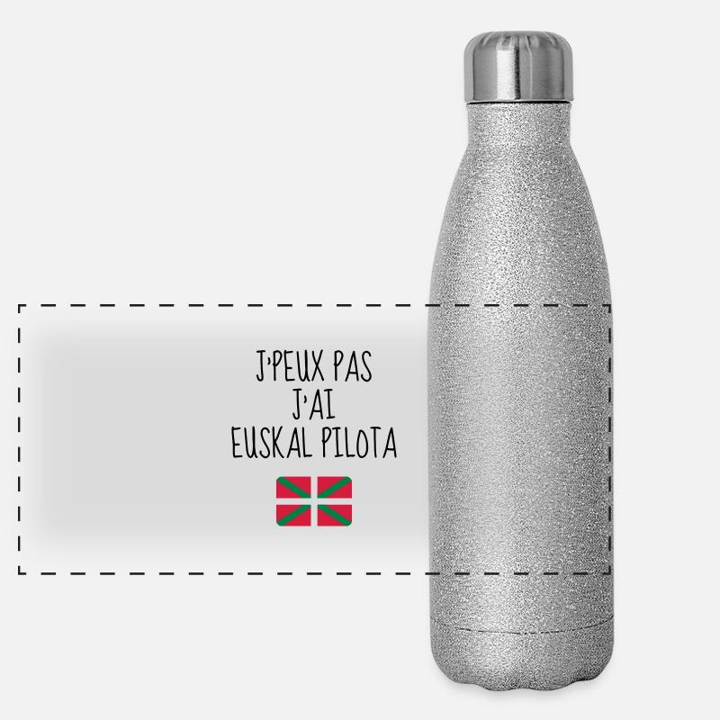 Pelote Basque Euskal Pilota Baskische Pelota Panoramic Glitter Thermal Bottle 500 ml