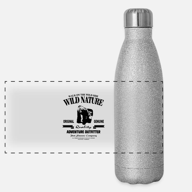Gorilla - Wild Nature Panorama Glitzer Isolierflasche 500 ml