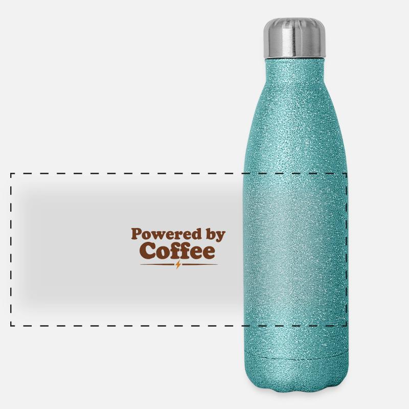 Alimenté par le café Gourde isotherme panoramique pailletée 500 ml
