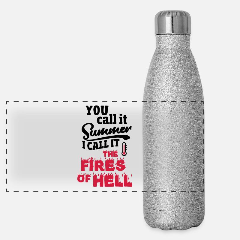 Vous appelez cela l'été, cadeau de vague de chaleur Gourde isotherme panoramique pailletée 500 ml