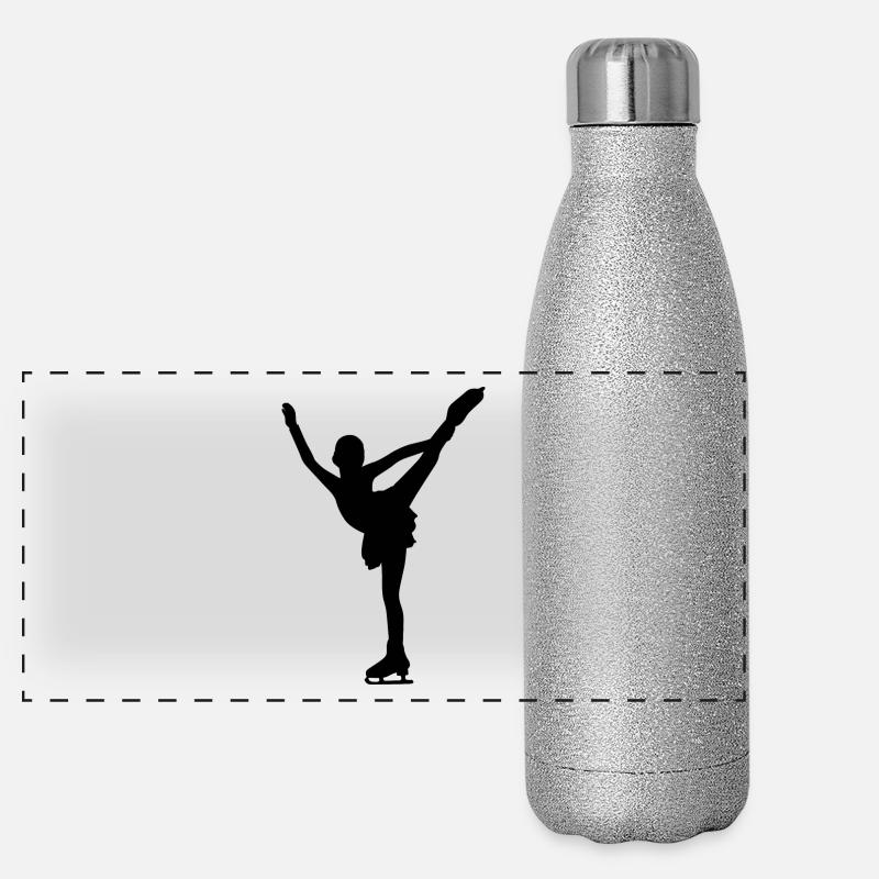 Figure skating skates ice skating Panoramic Glitter Thermal Bottle 500 ml
