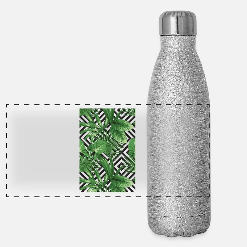 Tropical Geometry Panorama Glitzer Isolierflasche 500 ml