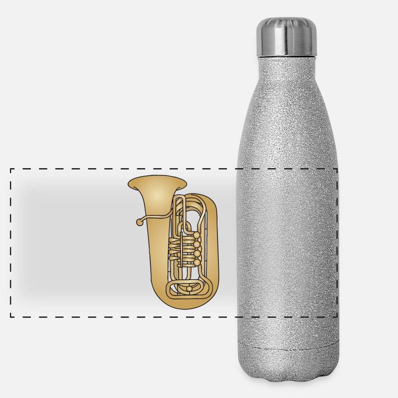 Laiton de tuba Gourde isotherme panoramique pailletée 500 ml