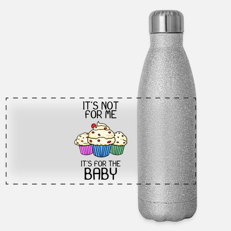 Schwanger Schwangerschaft Panorama Glitzer Isolierflasche 500 ml