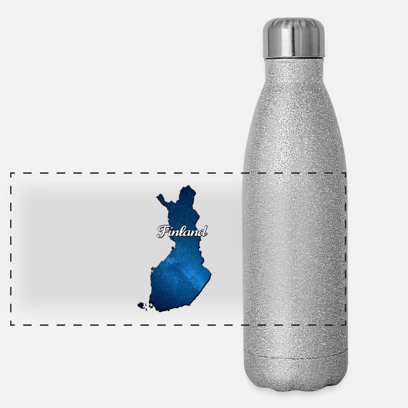 The map of Finland Panoramic Glitter Thermal Bottle 500 ml