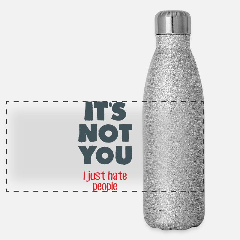 I hate people Panoramic Glitter Thermal Bottle 500 ml