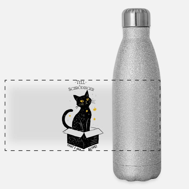 Le chat de Schrödinger Gourde isotherme panoramique pailletée 500 ml