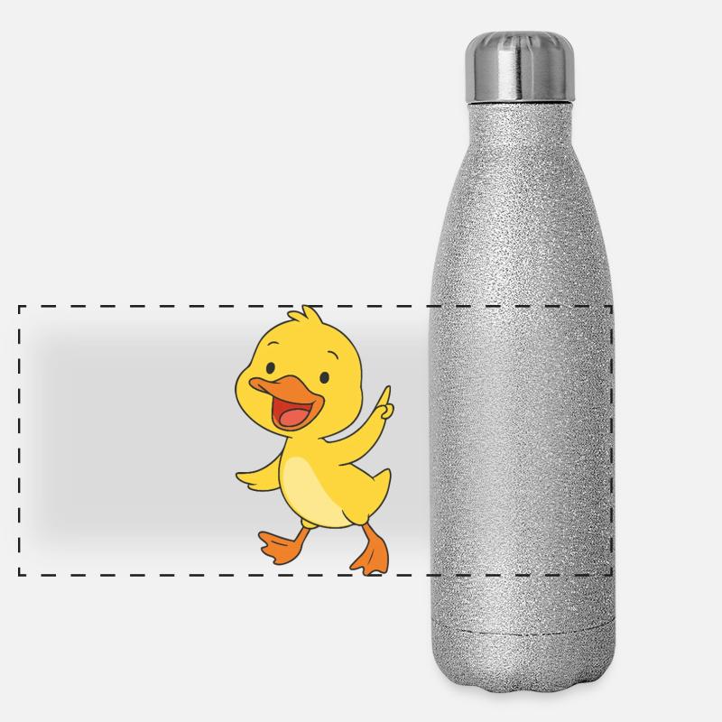 Happy Chick Parade Panoramic Glitter Thermal Bottle 500 ml
