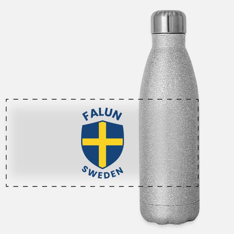 Falun Sweden Shield Tee Panorama Glitzer Isolierflasche 500 ml