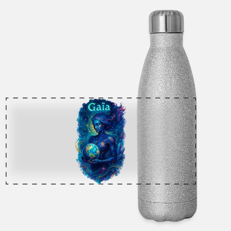 Gaia – Mutter Natur – Baum des Lebens Panorama Glitzer Isolierflasche 500 ml