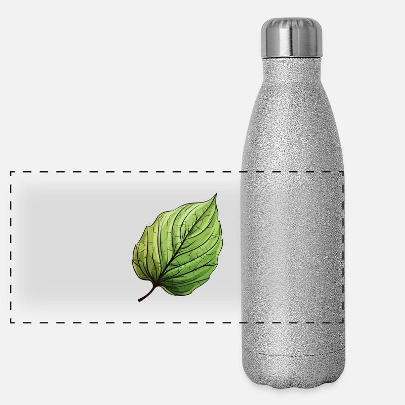 Blatt Gün Panorama Glitzer Isolierflasche 500 ml