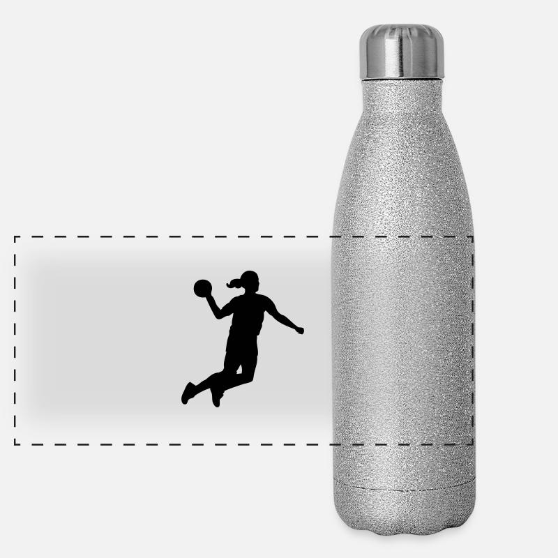 Handball Panorama Glitzer Isolierflasche 500 ml