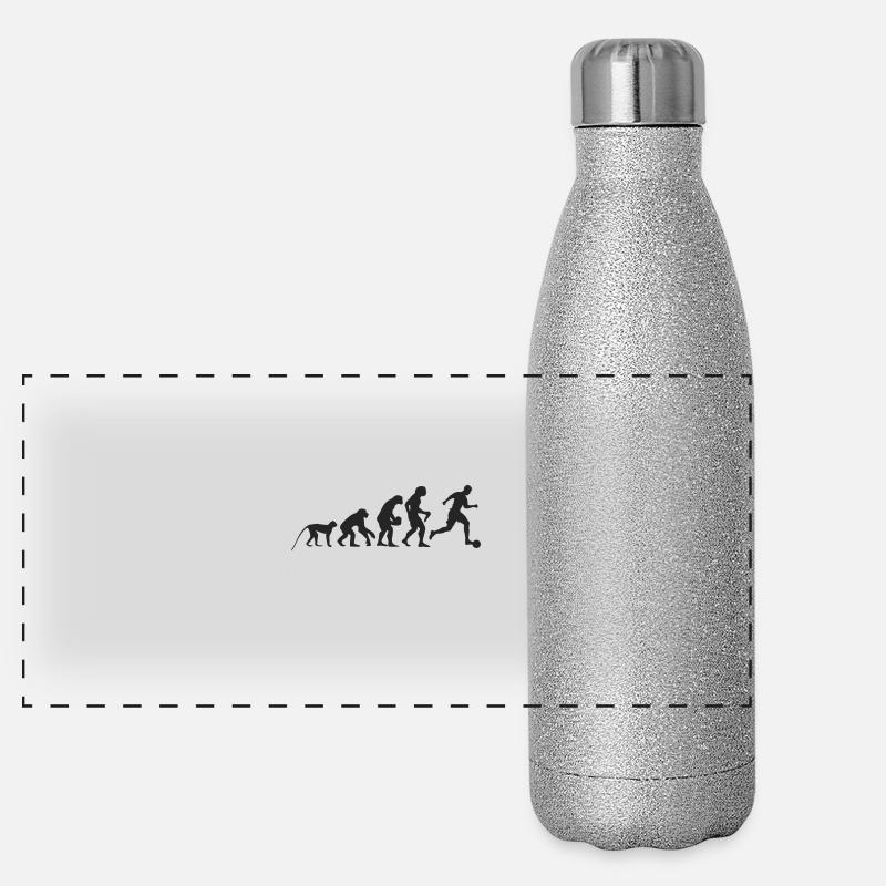 Evolution Fußball Panorama Glitzer Isolierflasche 500 ml