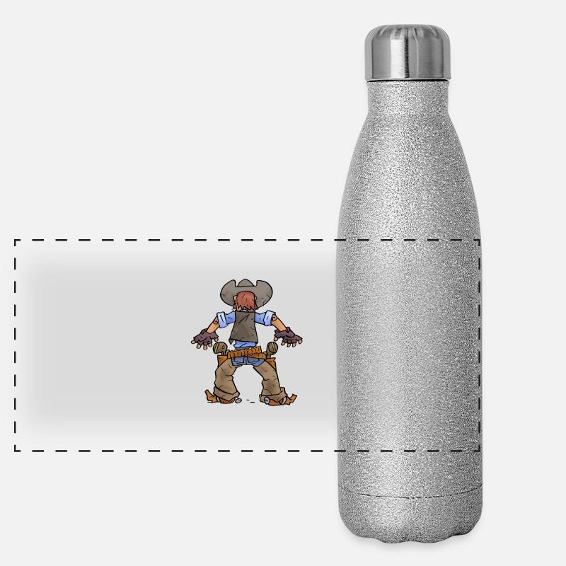Cowboys - zieht die Colts! Panorama Glitzer Isolierflasche 500 ml