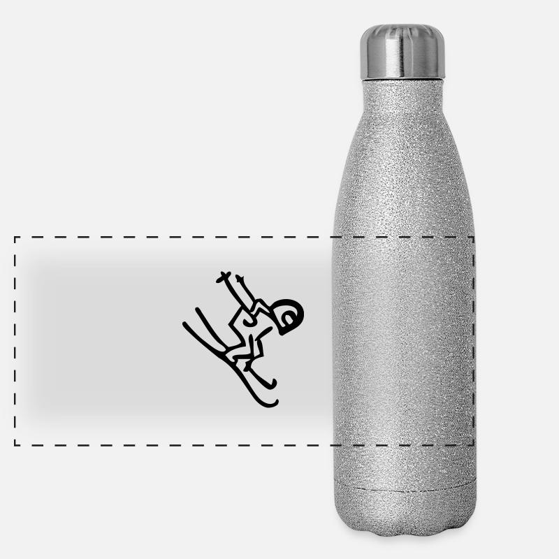ski skiing Panoramic Glitter Thermal Bottle 500 ml