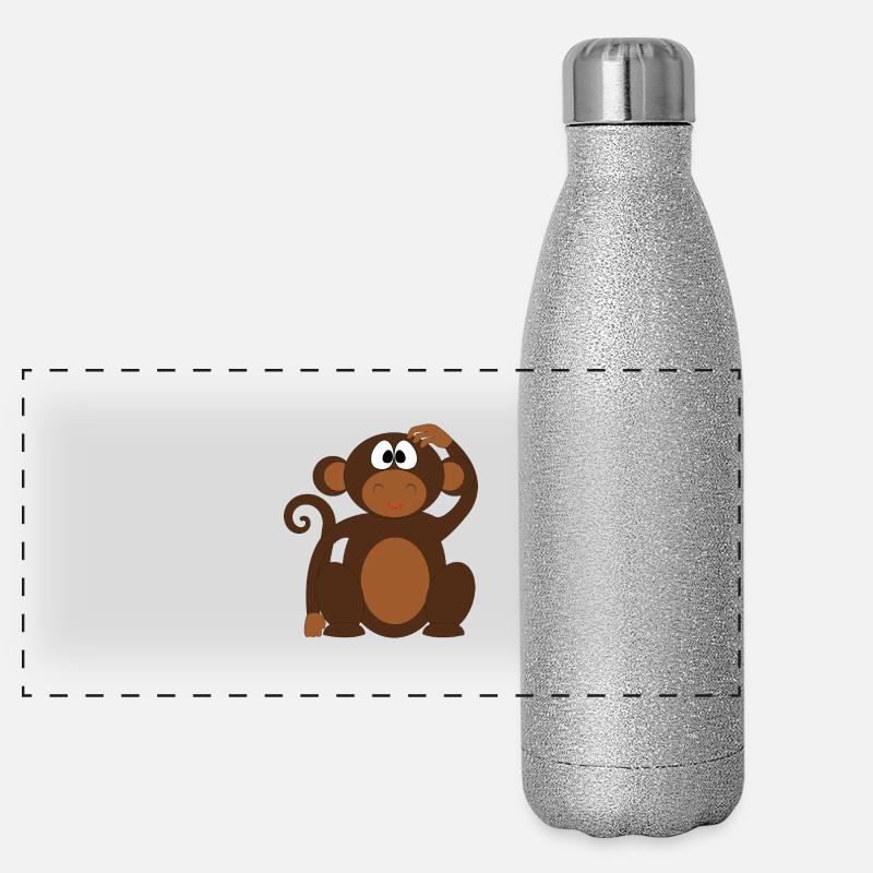 Affen Collection Panorama Glitzer Isolierflasche 500 ml