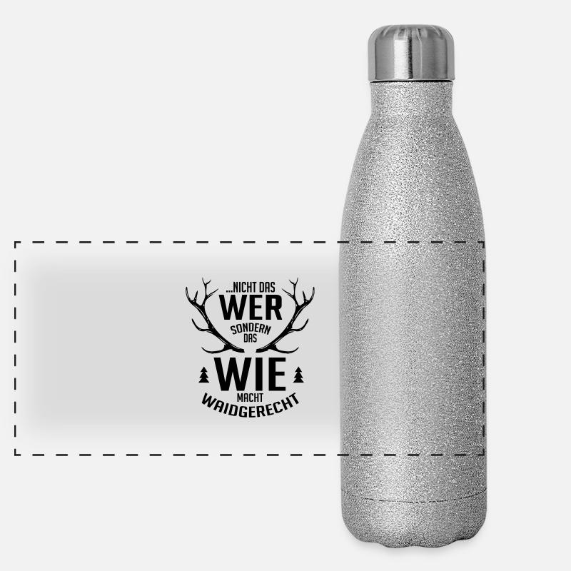 Jäger das wie macht waidgerecht Panorama Glitzer Isolierflasche 500 ml