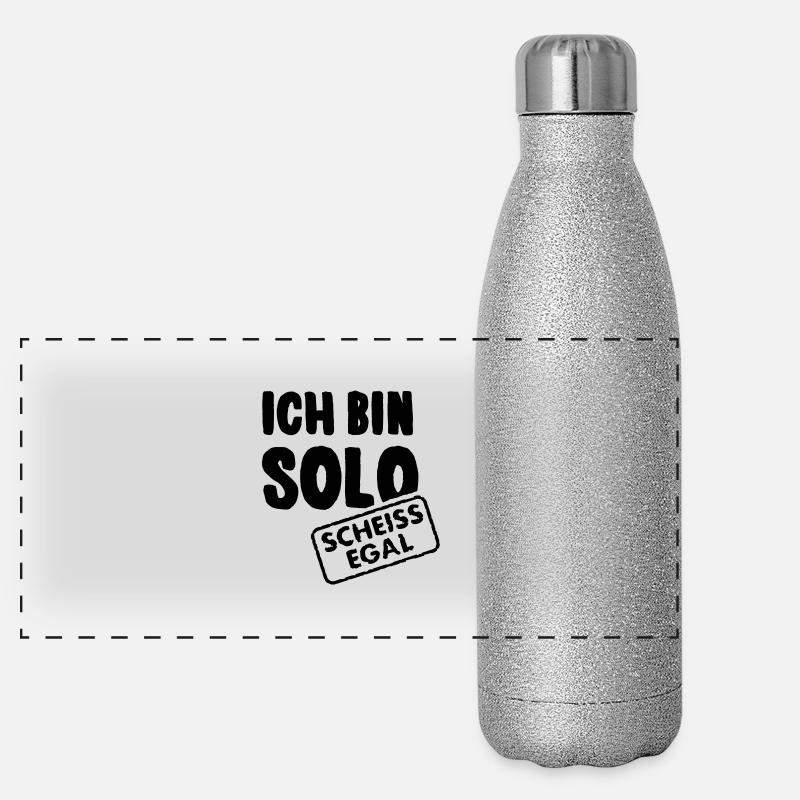 I'm solo - shit Panoramic Glitter Thermal Bottle 500 ml