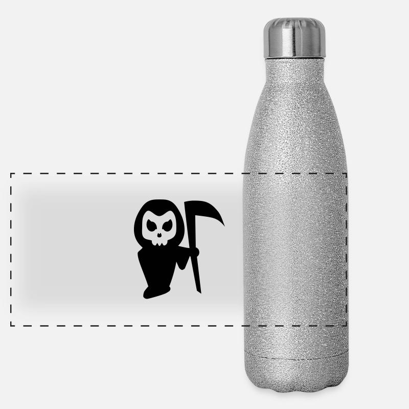 Grim Reaper Halloween Panoramic Glitter Thermal Bottle 500 ml