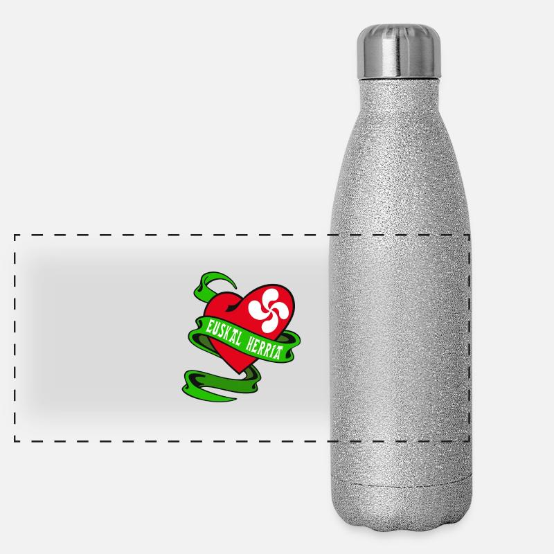 basque heart Panoramic Glitter Thermal Bottle 500 ml