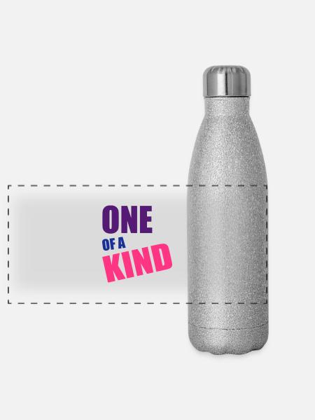 One Of A Kind - Panoramic Glitter Thermal Bottle 500 ml - silver glitter - Front