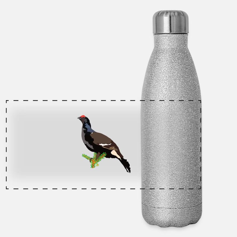 Birkhuhn Panorama Glitzer Isolierflasche 500 ml