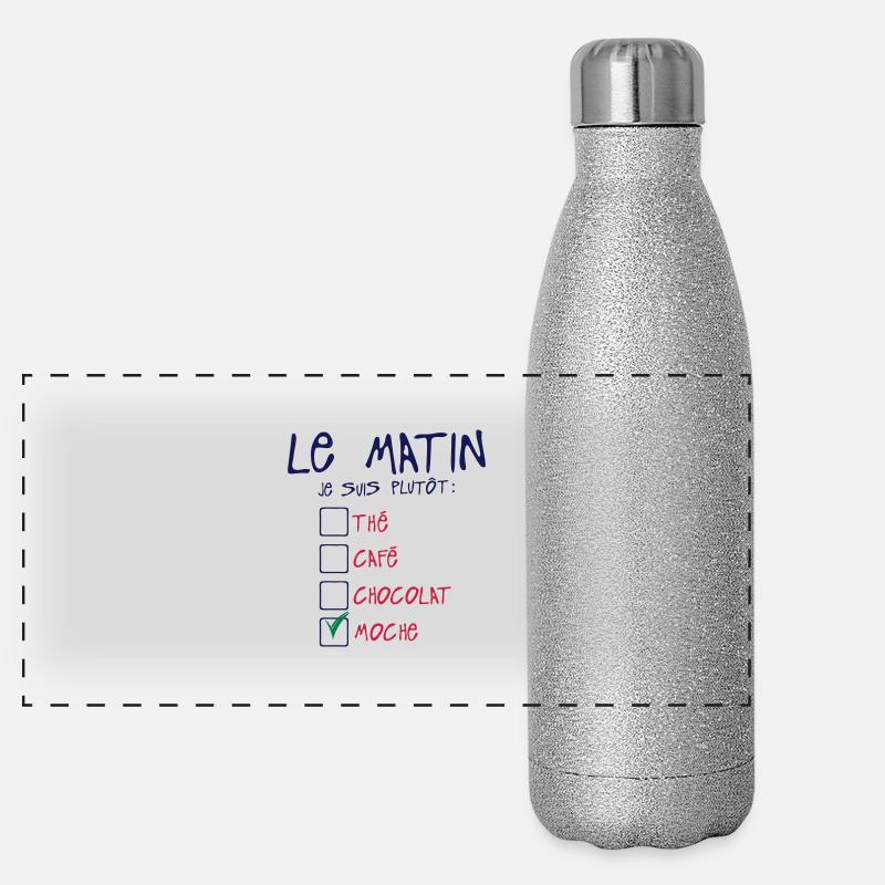 citation matin plutot the cafe moche cho Gourde isotherme panoramique pailletée 500 ml