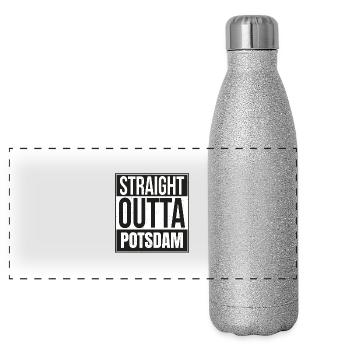 Straight Outta Potsdam - Panoramic Glitter Thermal Bottle 500 ml - silver glitter - Front