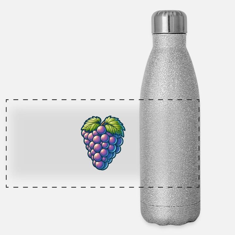 Grappe de raisin Gourde isotherme panoramique pailletée 500 ml