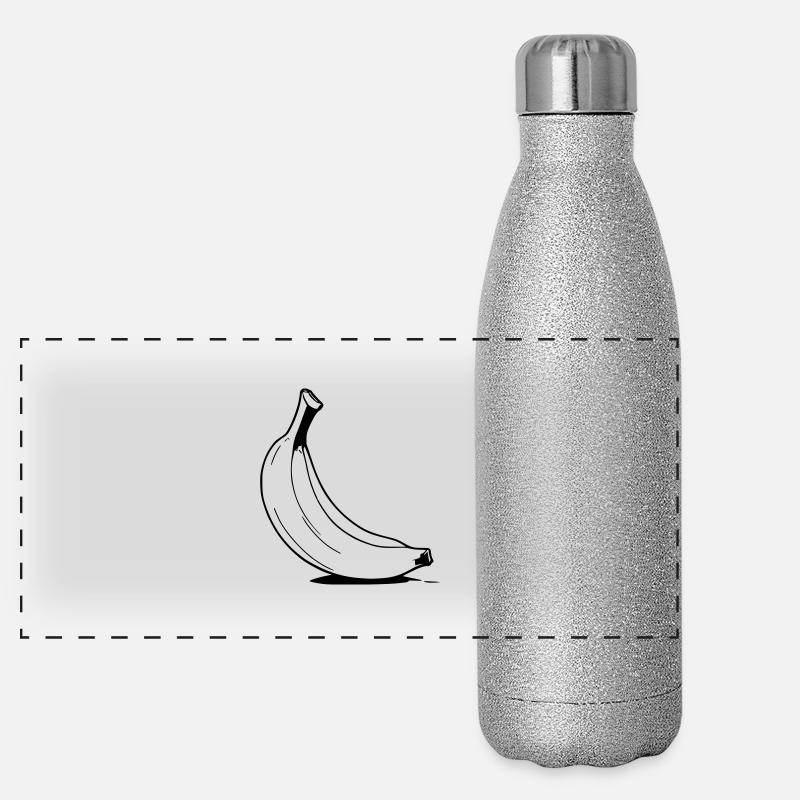 banane de dessin animé comme illustration vectorielle Gourde isotherme panoramique pailletée 500 ml