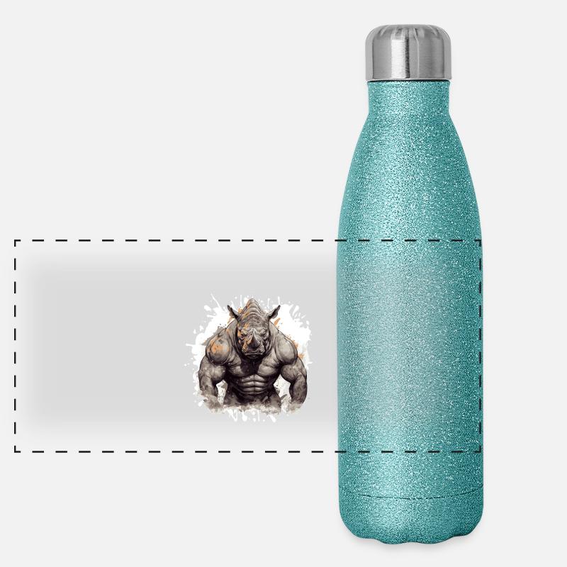 Rhino Muscles Panoramic Glitter Thermal Bottle 500 ml