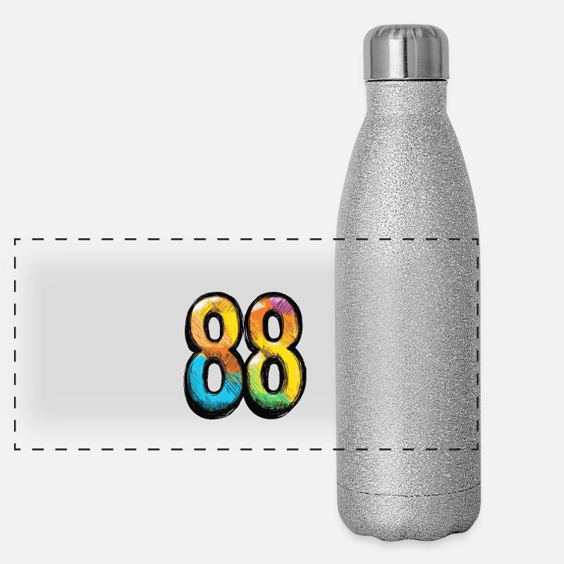 Bande dessinée à 88 chiffres Gourde isotherme panoramique pailletée 500 ml