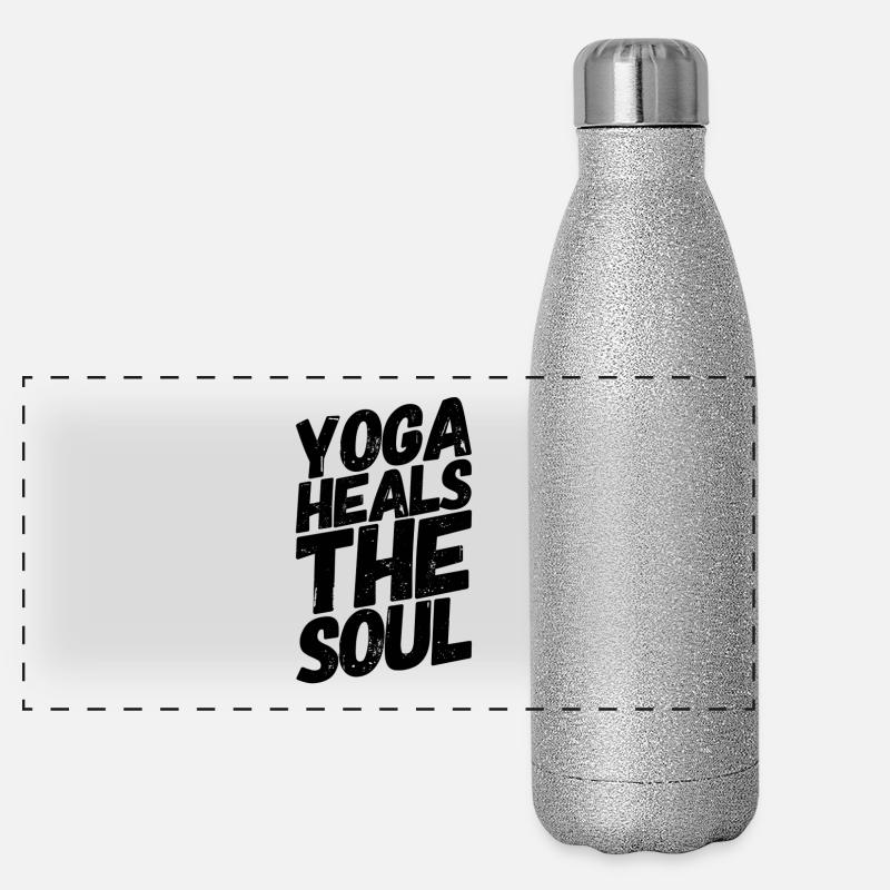 yoga guérit l'âme Gourde isotherme panoramique pailletée 500 ml
