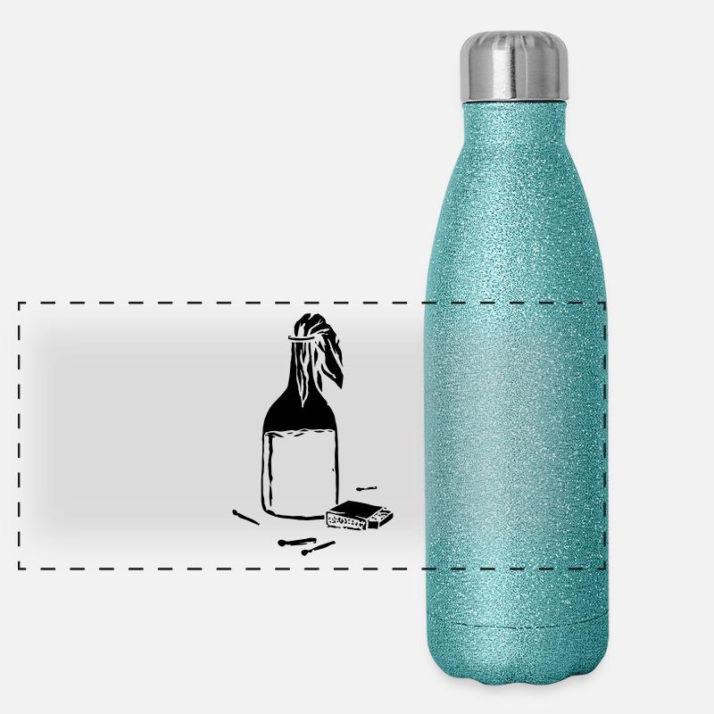Molotow Cocktail Illustration Panorama Glitzer Isolierflasche 500 ml