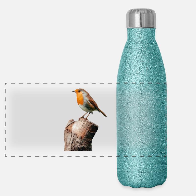 Rouge-gorge Gourde isotherme panoramique pailletée 500 ml