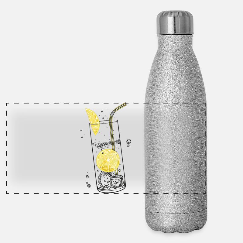 Zitronen Limonade Sommer Limo Gourde isotherme panoramique pailletée 500 ml
