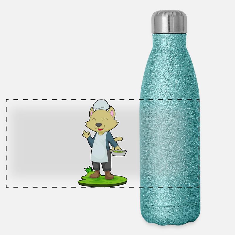 Poêle à cuire pour chat Gourde isotherme panoramique pailletée 500 ml
