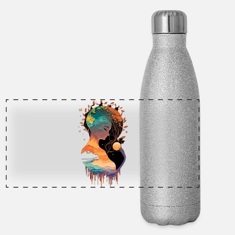 Harmonie naturelle Oeuvre Gourde isotherme panoramique pailletée 500 ml