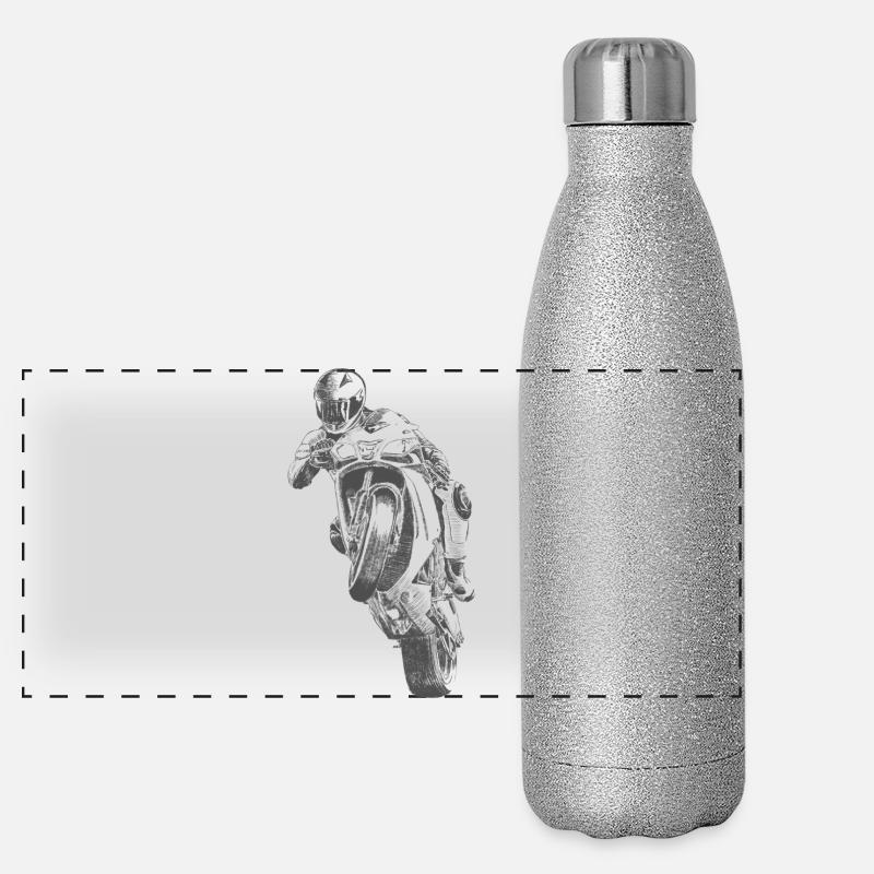 motorcycle Panoramic Glitter Thermal Bottle 500 ml