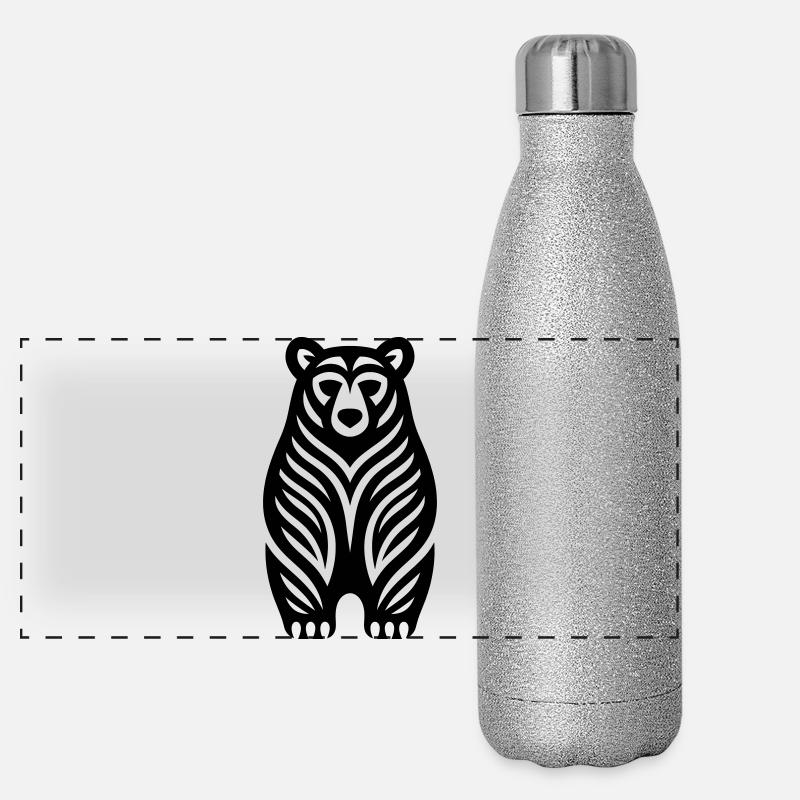 Just a Black Bear #4 | N-imal_Wears Panorama Glitzer Isolierflasche 500 ml