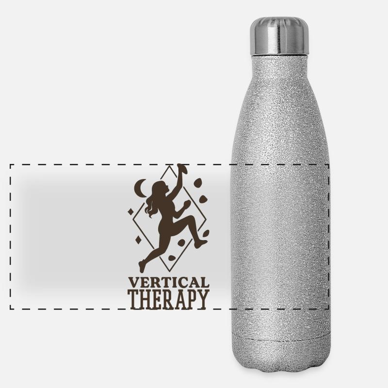 Vertical Therapy: Bouldering & Climbing Boho Design Panoramic Glitter Thermal Bottle 500 ml