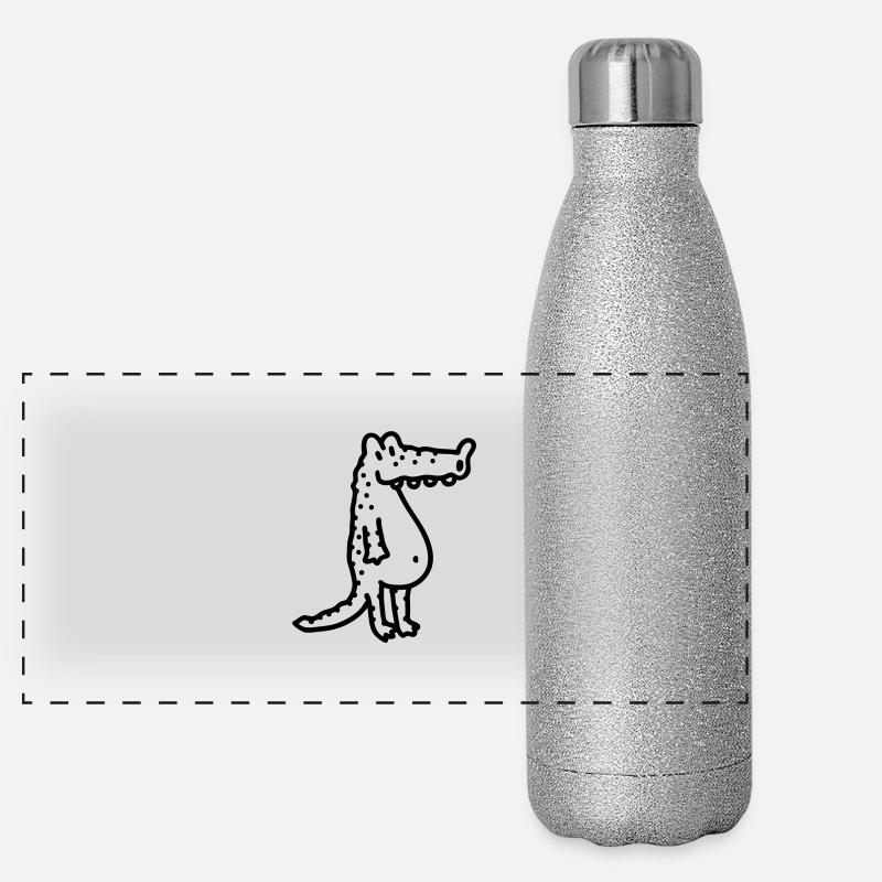 Crocodile - Line Panoramic Glitter Thermal Bottle 500 ml
