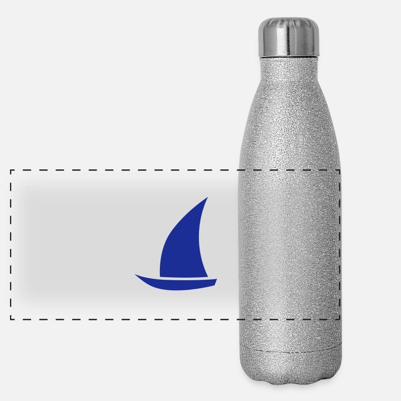 bateau à voile Gourde isotherme panoramique pailletée 500 ml