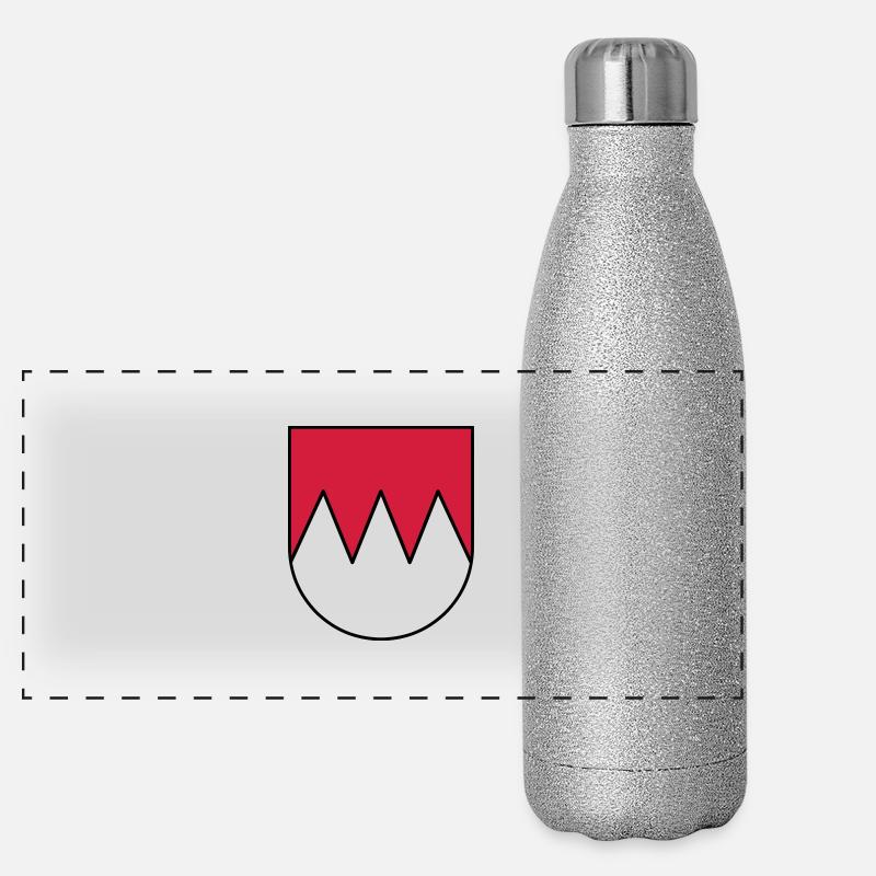 Franken - Wappen Panorama Glitzer Isolierflasche 500 ml