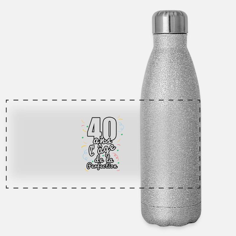 40 ans Gourde isotherme panoramique pailletée 500 ml