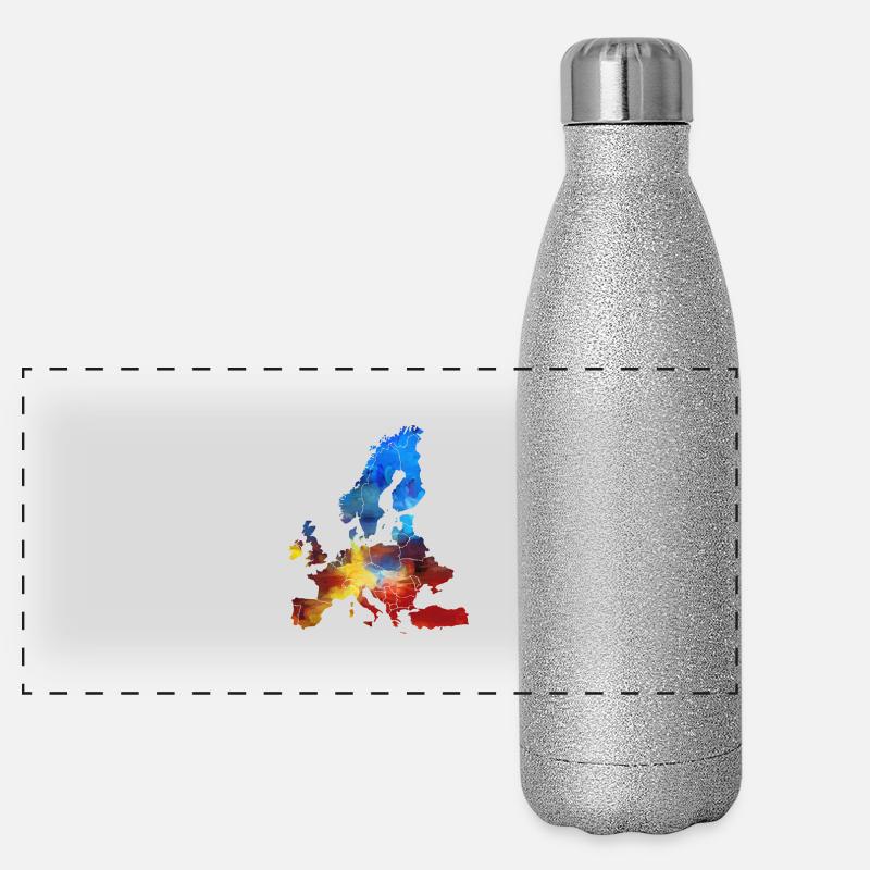 Europa Panorama Glitzer Isolierflasche 500 ml