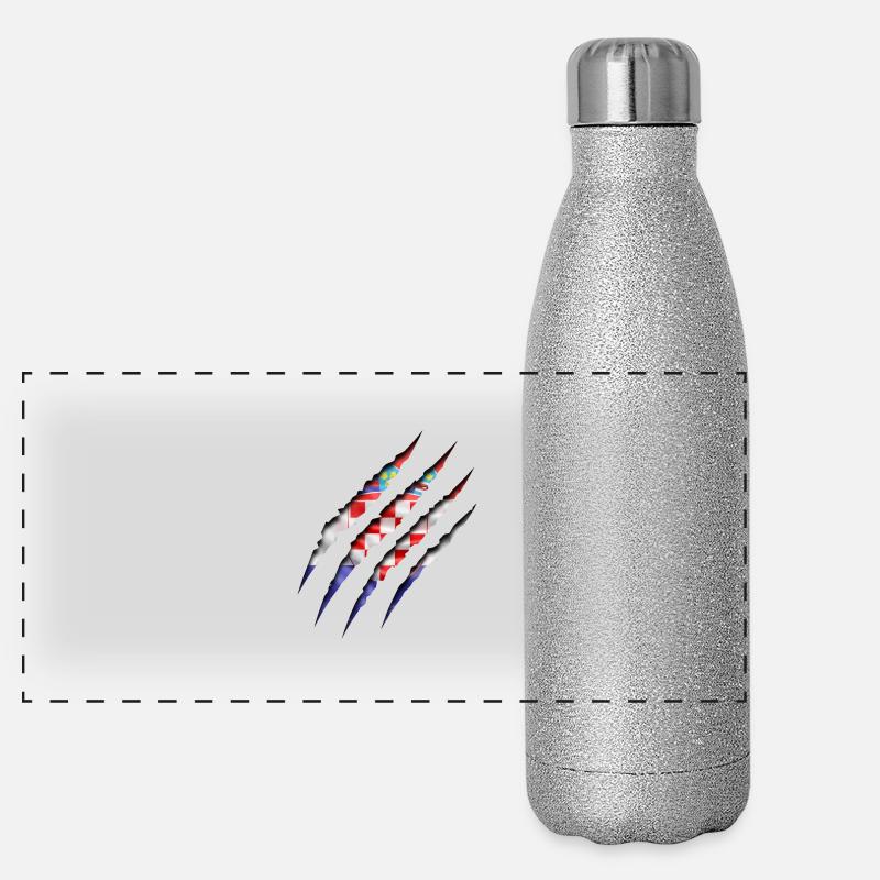 Kroatien Kralle Panorama Glitzer Isolierflasche 500 ml