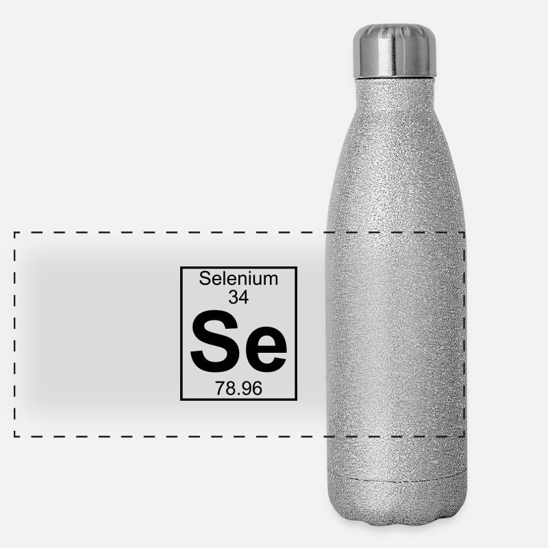 Periodic table element 34 - Se (selenium) - BIG Panorama Glitzer Isolierflasche 500 ml