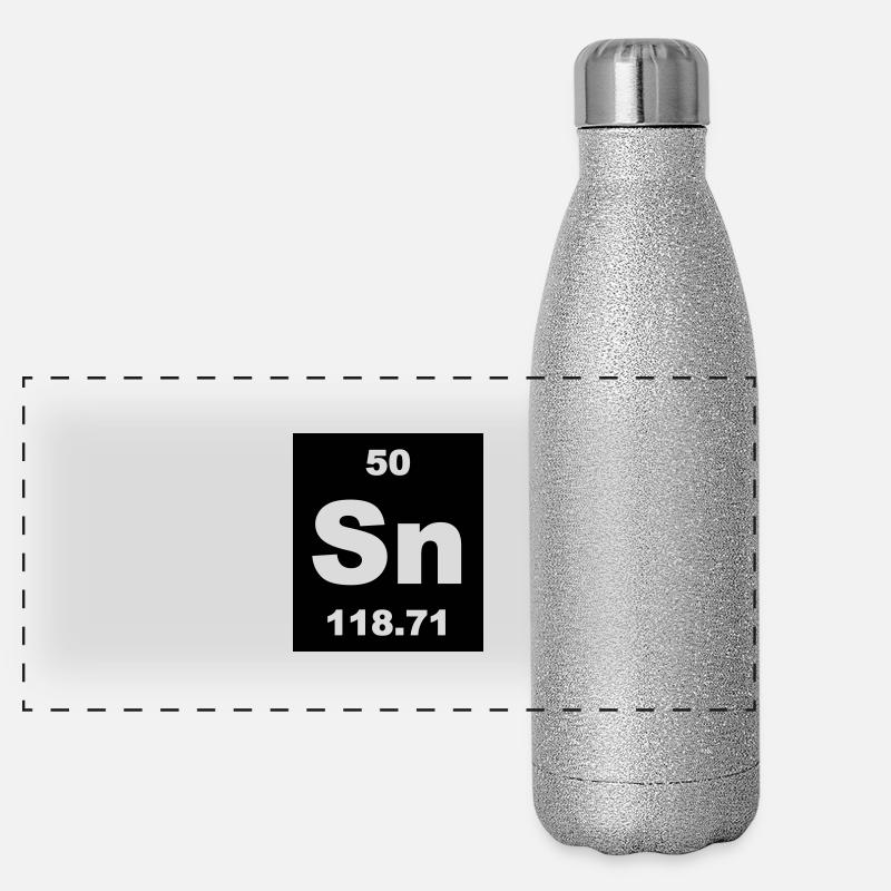 Element 50 - sn (tin) - Short-inv Panorama Glitzer Isolierflasche 500 ml
